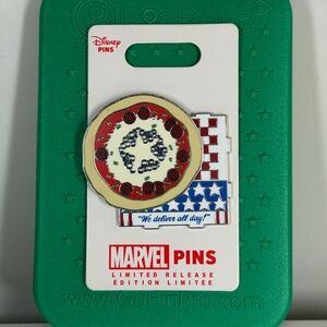 Disney Marvel Captain America Pizza Trading Pin Limited Release